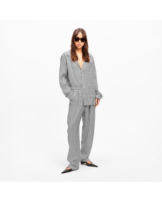 Tom Ford Gray Long Sleeve Patterned Shirt