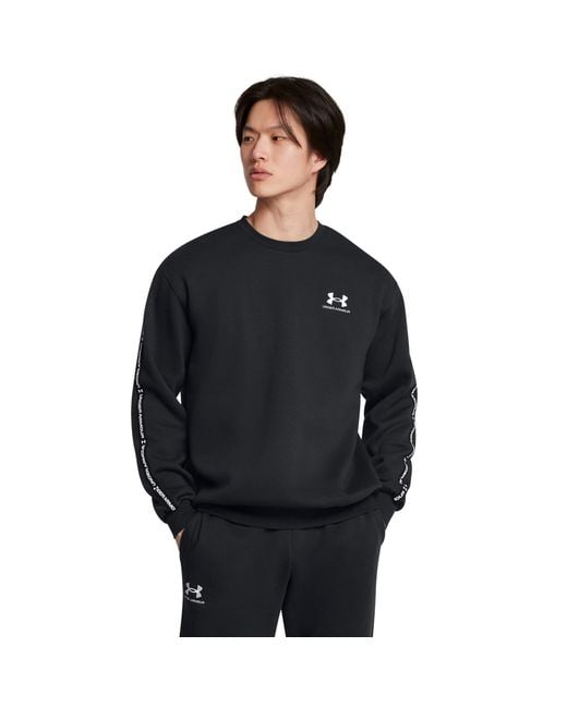 Under Armour Blue Icon Fleece Taping Sweatshirt for men