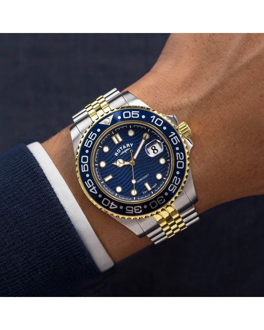 Rotary Metallic Apex 100 Dial Ss Bracelet Watch for men