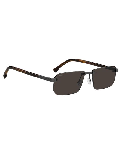 Boss Black Rectangular Sunglasses for men