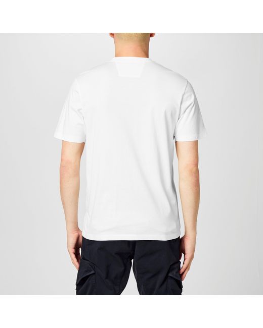 C P Company White 30/1 Jersey T-Shirt for men