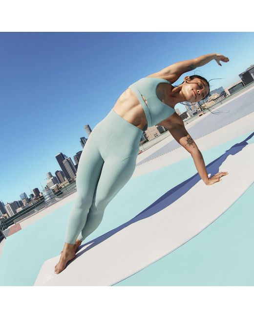 Adidas Green Studio Luxe 7/8 Leggings