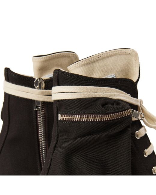 Rick Owens Black High-Top Trainers for men