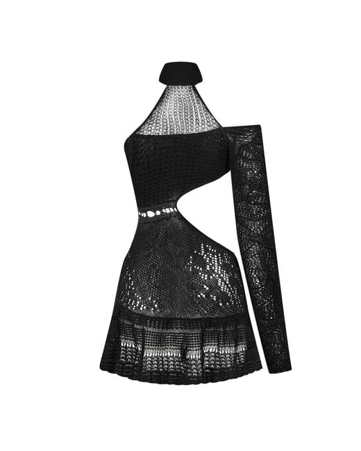 Roberta Einer Black Adhel Lace Mini Dress