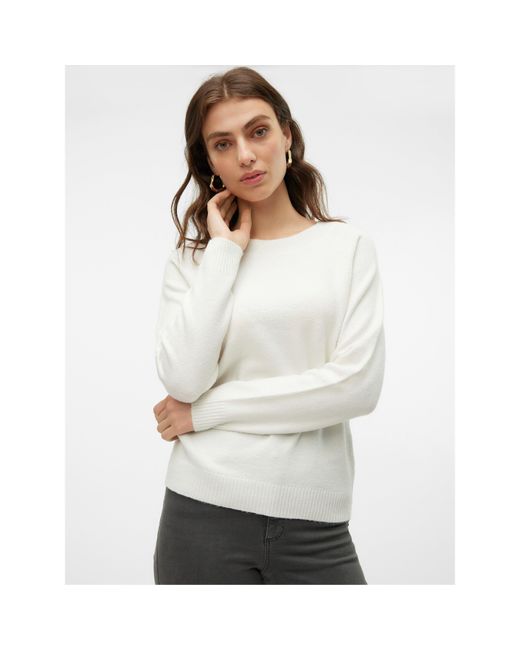Vero Moda White Knitted Pullover
