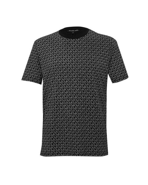 Michael Kors Black Signature Logo Cotton T-shirt for men