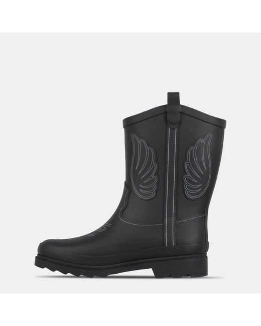 Jack Wills Black Cowboy Waterproof Wellingtons