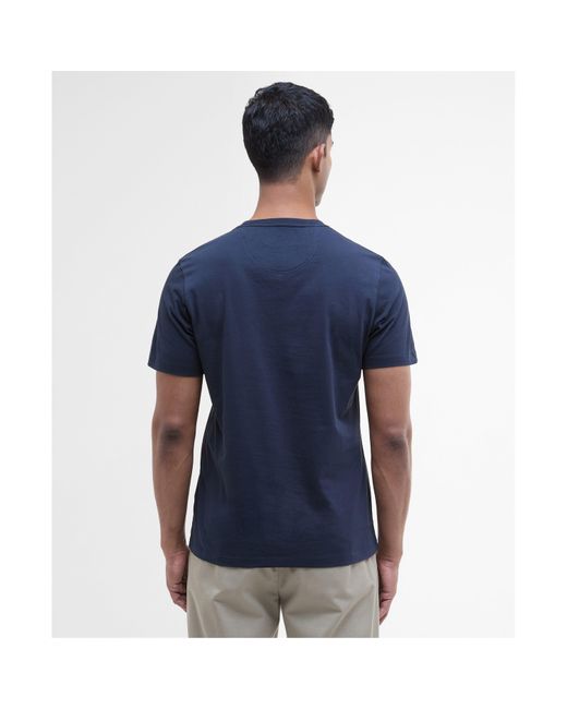 Barbour Blue T-Shirt Essential Sports Tee for men