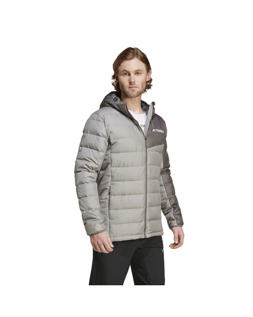 Adidas Gray Down Ho J Running Jacket for men