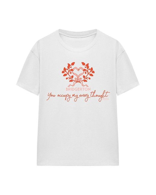 Bridgerton White Occupy My Thoughts T Shirt