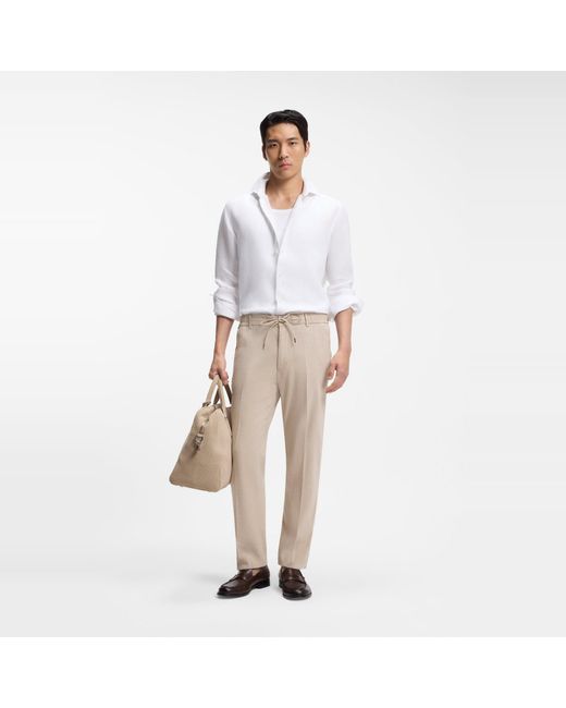 Boss Natural Straight Leg Trousers for men
