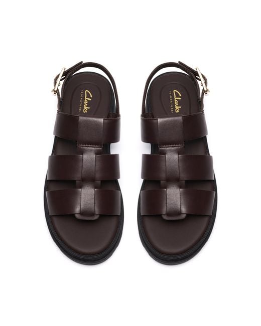 Clarks Black Flat Sandals