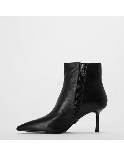Steve Madden Black Sabine Ankle Heeled Boots
