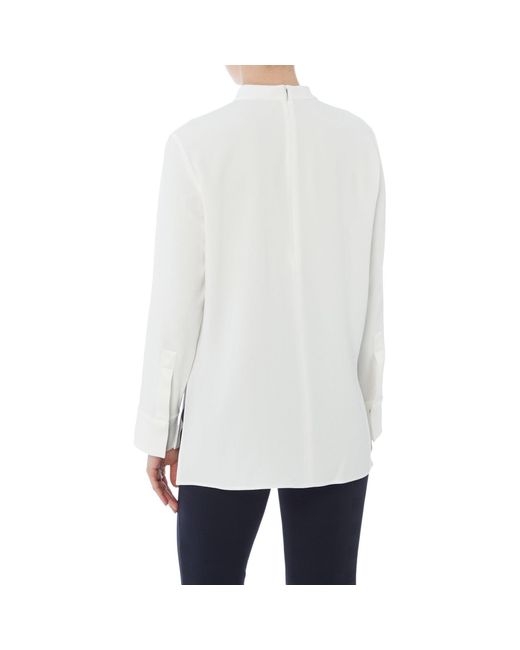 Boss White Biducla High Neck Blouse
