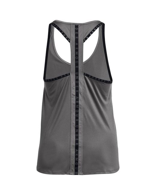 Under Armour Gray Ua Knockout Mesh Back Tank