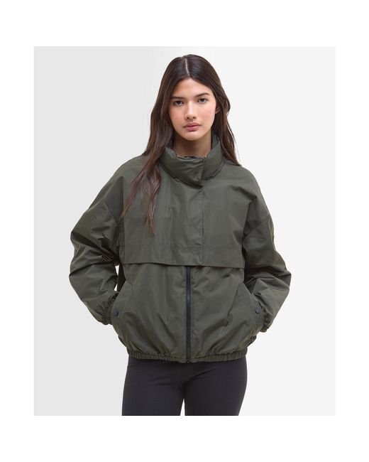 Barbour Gray Lolita Showerproof Long Sleeve Concealed Hood Rain Anorak