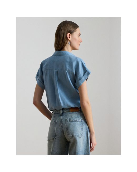 Ralph Lauren Blue Short Sleeve Plain Shirt