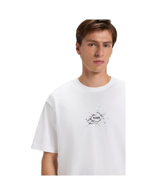 Boss White Te Voyage Short Sleeve Polo Shirt for men