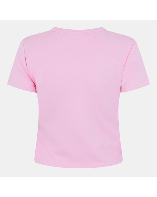 HUGO Pink Delanor Cropped T-shirt
