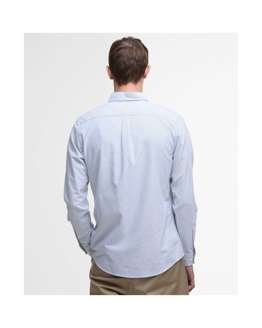 Barbour Blue Striped Oxford Tailored Shirt for men