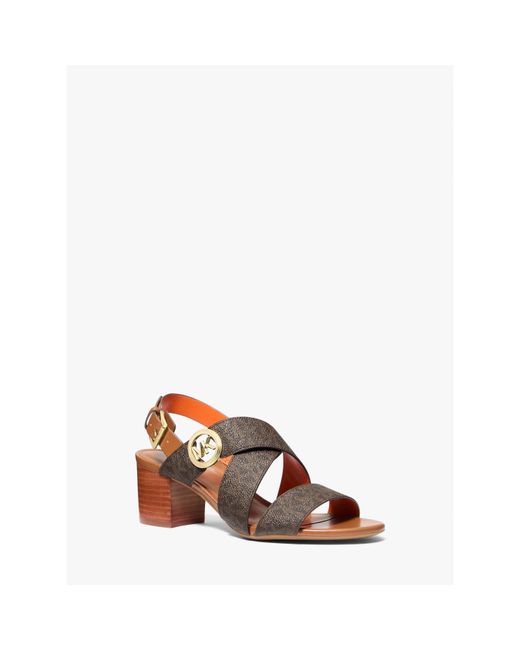 MICHAEL Michael Kors Brown Vera Wedge Heeled Sandals