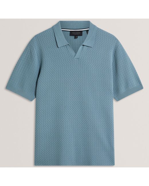 Ted Baker Blue Short Sleeve Polo Shirt for men