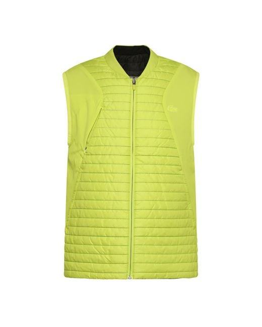 Lacoste Black Lightweight Reversible Padded Vest for men