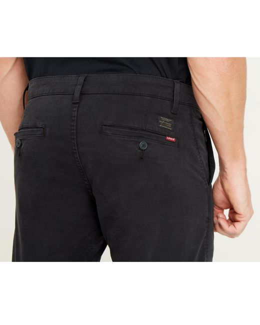 Levi's Black Chino Regular Tapered Trousers for men