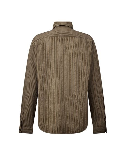 Paul Smith Green Ps Stripetxt Ls Shrt Sn64 for men