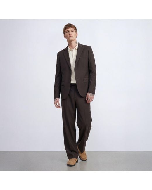 Twisted Tailor Black Floyd Double Breasted Relaxed Suit Jacket for men