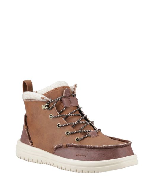 HeyDude Brown Bradley Tumbled Classic Boots for men