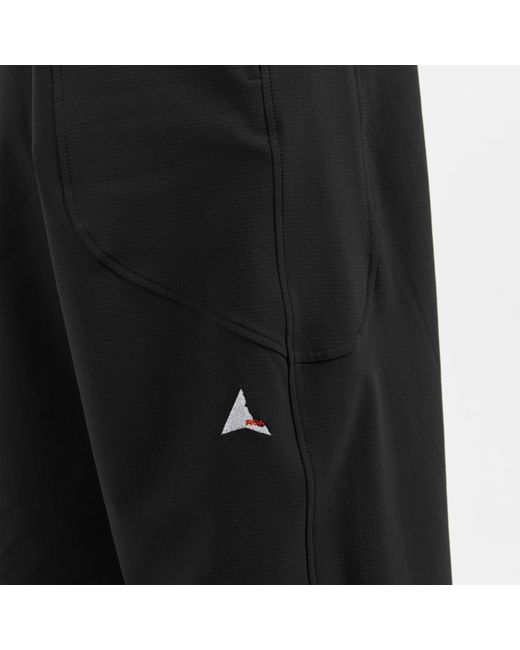 Roa Black Nylon Stretch Straight Leg Trousers for men