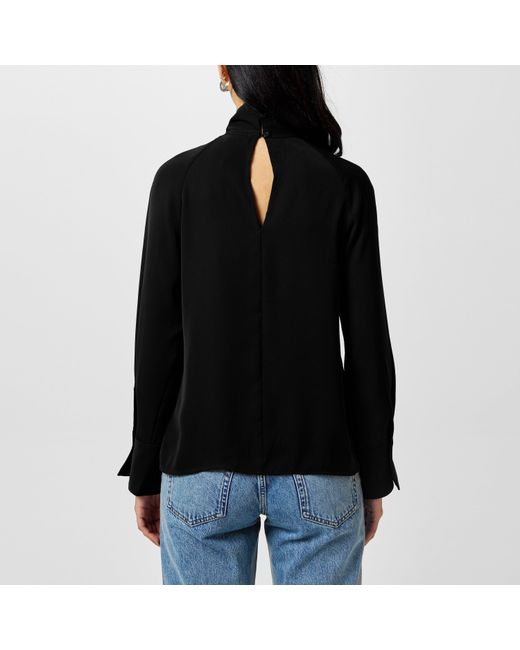 French Connection Black Carmen Long-Sleeve Blouse