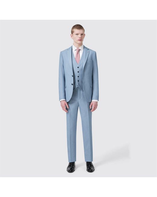 Twisted Tailor Blue Ellroy Slim Waistcoat for men