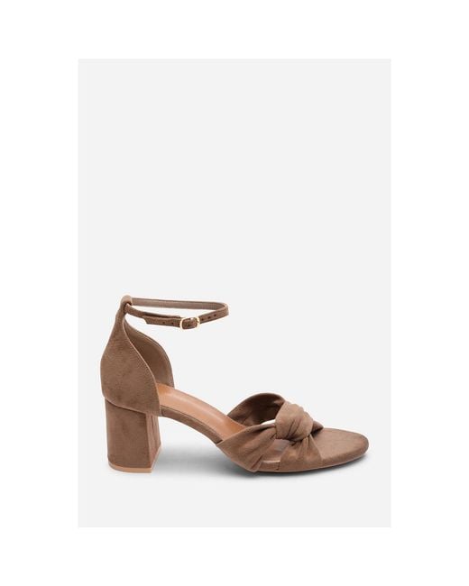 Where's That From Brown Avelia Strappy Block Heel Sandal