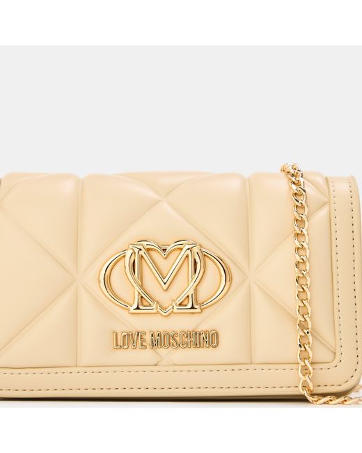 Love Moschino Natural Quilted Cross Body Bags