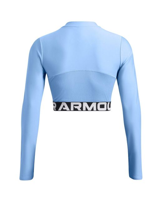 Under Armour Blue Heatgear Long-Sleeve Performance Gym Top