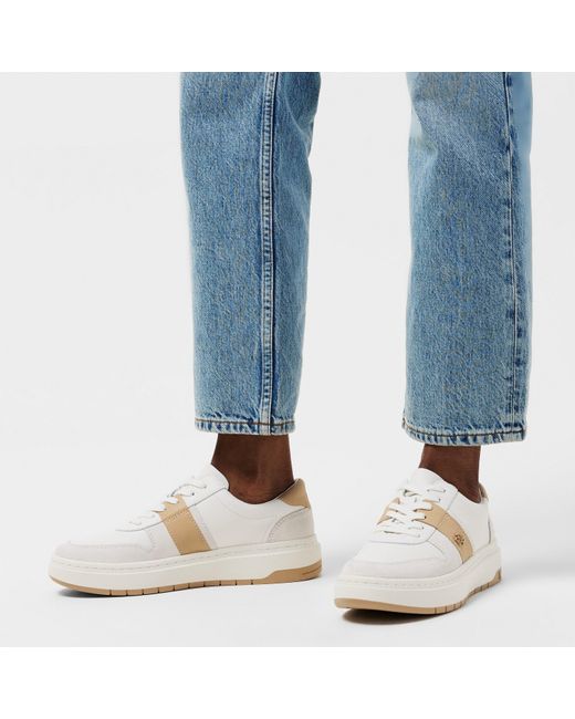 Ralph Lauren White Harlie Basket Low-Top Trainers