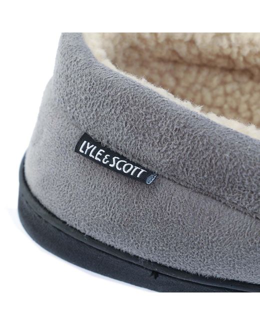 Lyle & Scott Blue Aspen Moccasin Slipper for men