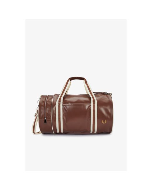 Fred Perry Brown Classic Barrel Bag for men