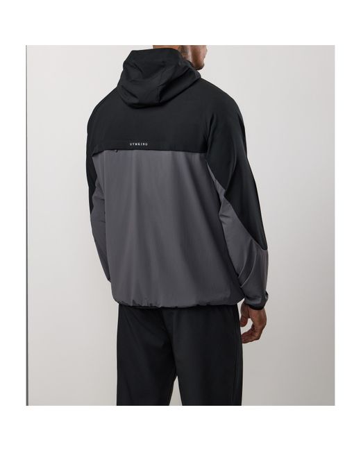 Gym King Black Progress Long Sleeve Windbreaker for men