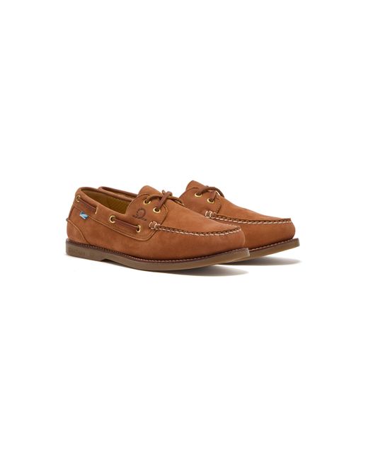 Chatham Brown Boat Shoes for men