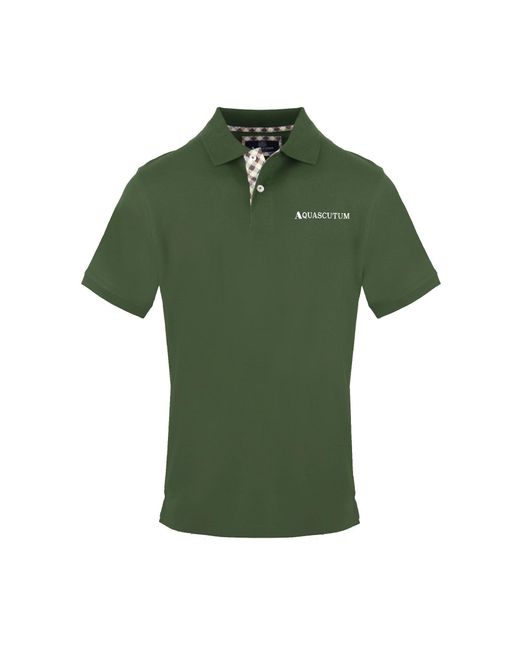 Aquascutum Green Polo Short Sleeve Polo Shirt for men