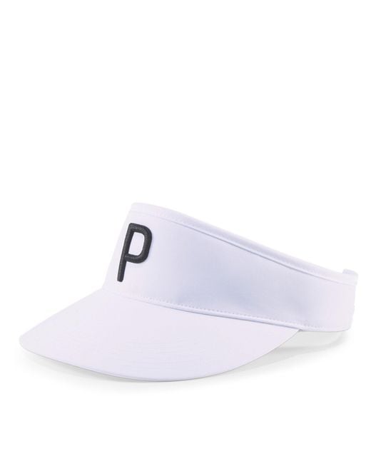 PUMA White P Visor Adjustable Golf Cap for men