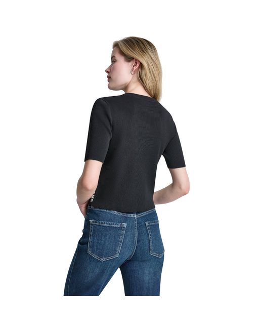 DKNY Black Knitted Top