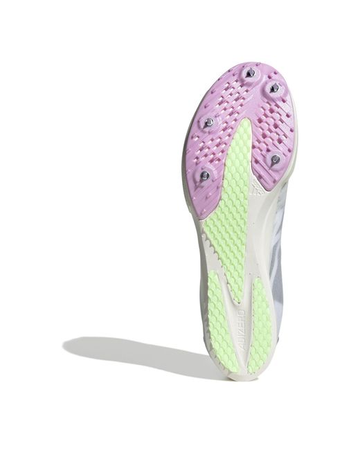 Adidas White Adizero Ambition Running Spikes for men