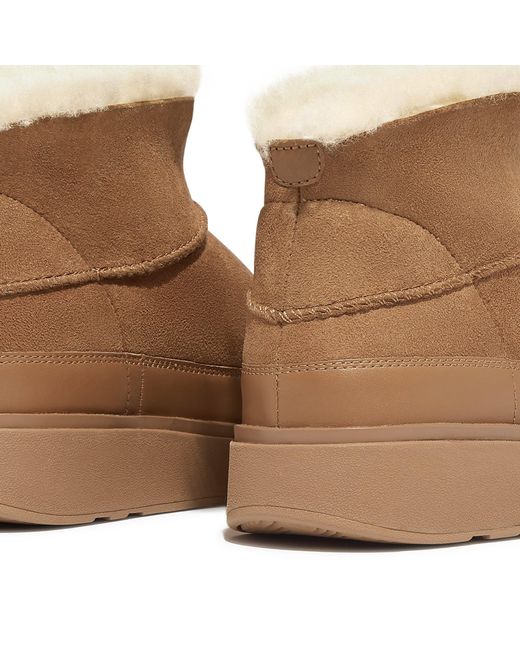 Fitflop Brown Gen-Ff Ultra-Mini Shearling Boots