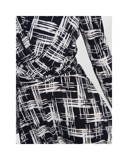 Gina Bacconi Black Becca Wrap Midi Dress