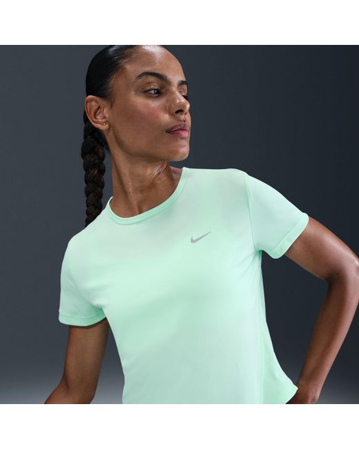 Nike Green Tempo Dri-Fit Short-Sleeve Running Top
