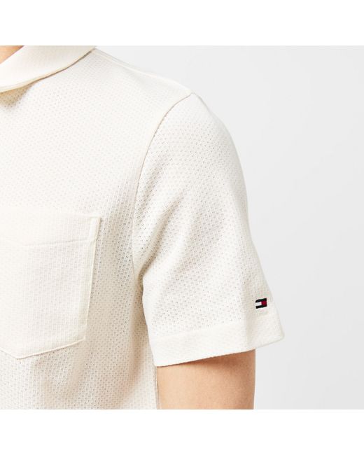 Tommy Hilfiger White Short Sleeve Plain Shirt for men